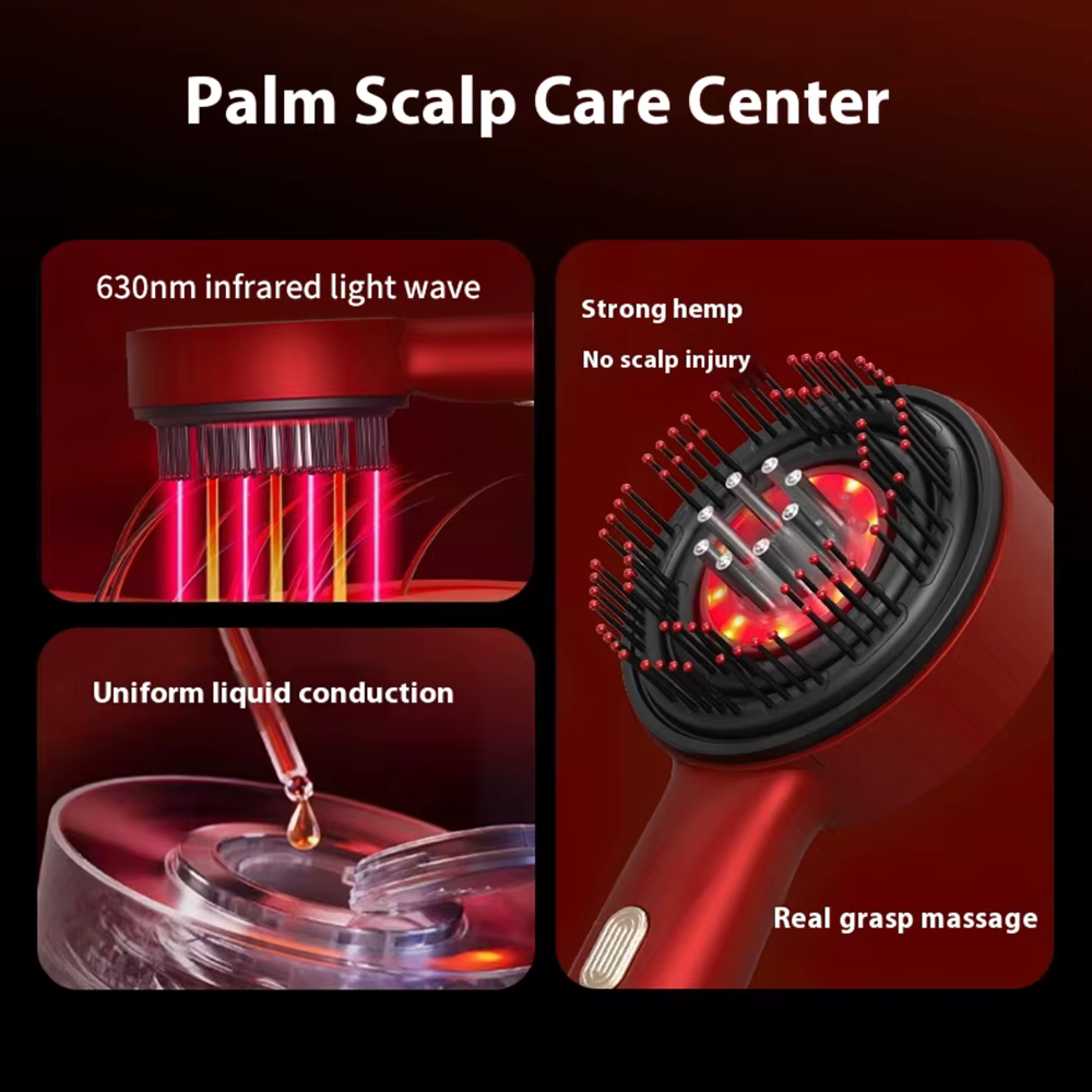 Red Light Hair Massaging Brush