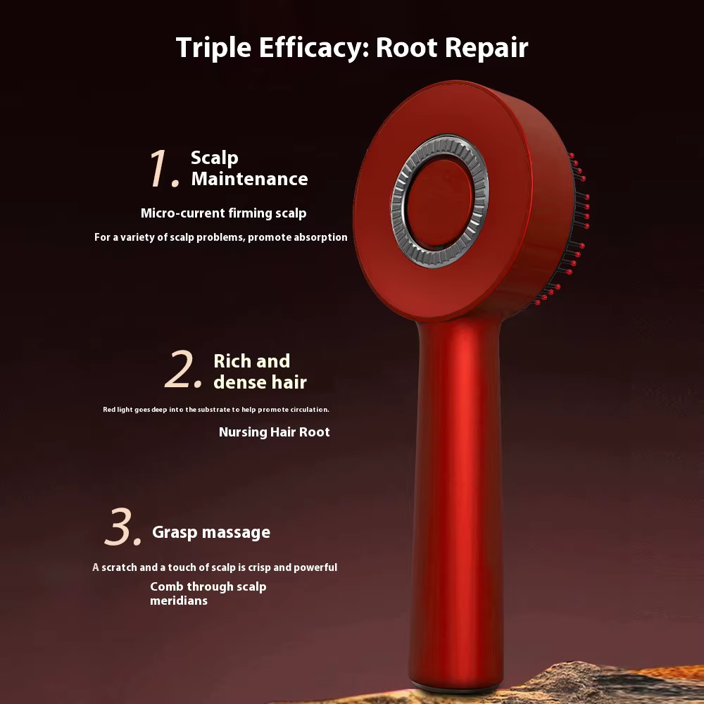 Red Light Hair Massaging Brush
