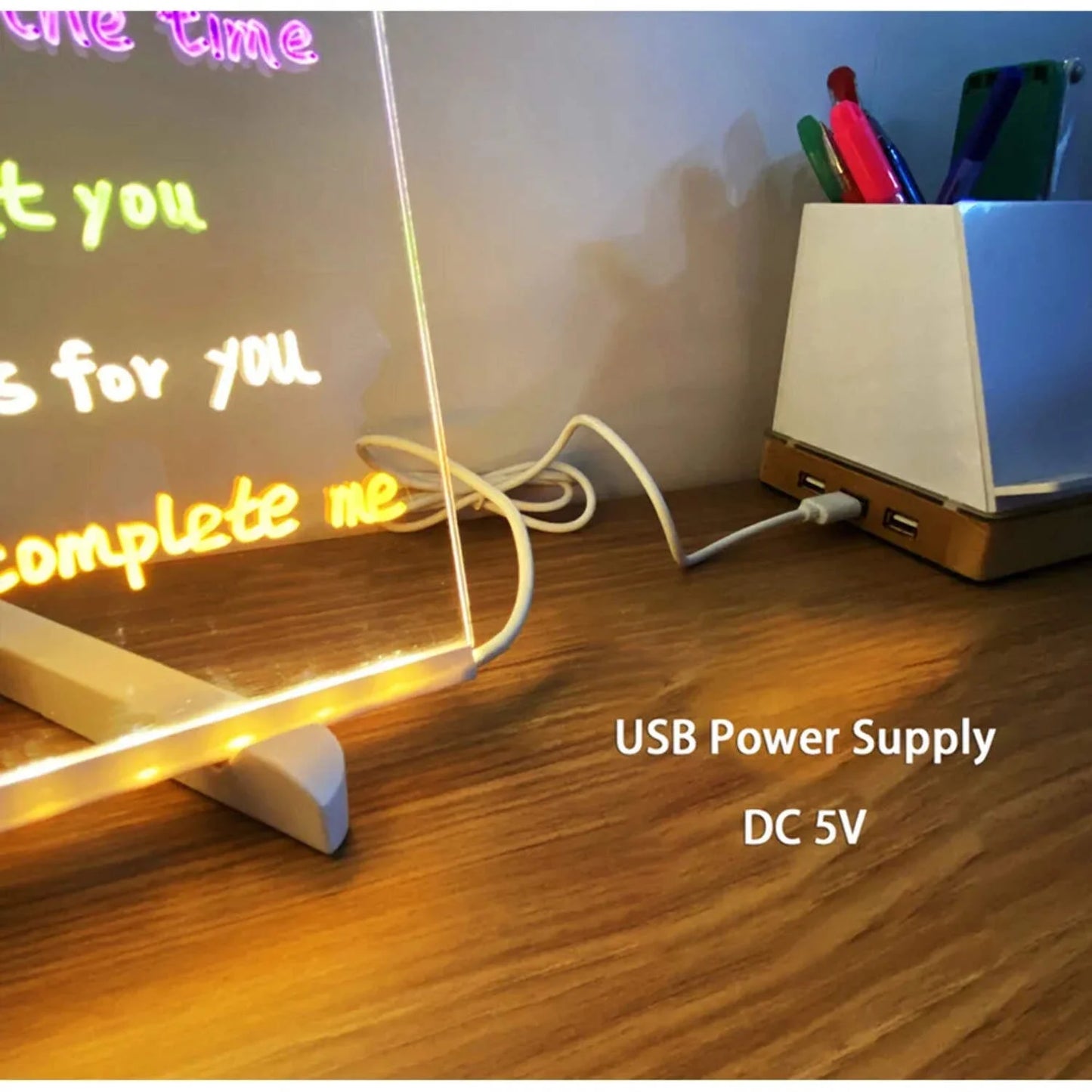 Erasable Acrylic LED Message Board