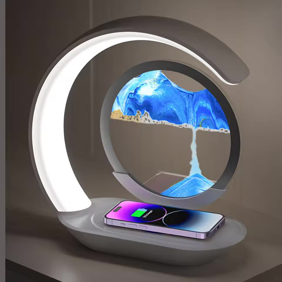 Wireless Charger Sand Art Lamp