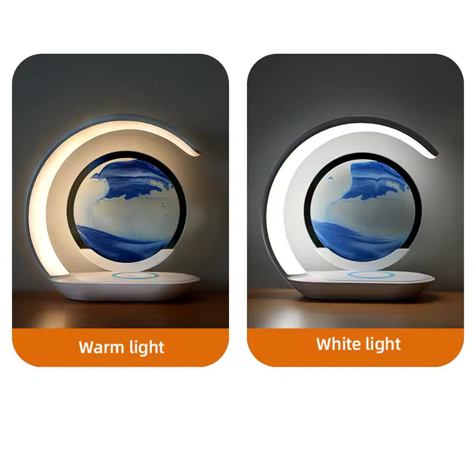 Wireless Charger Sand Art Lamp