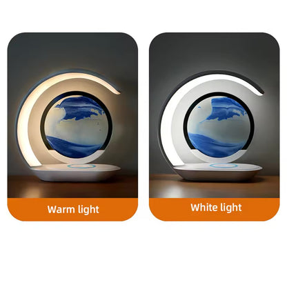 Wireless Charger Sand Art Lamp