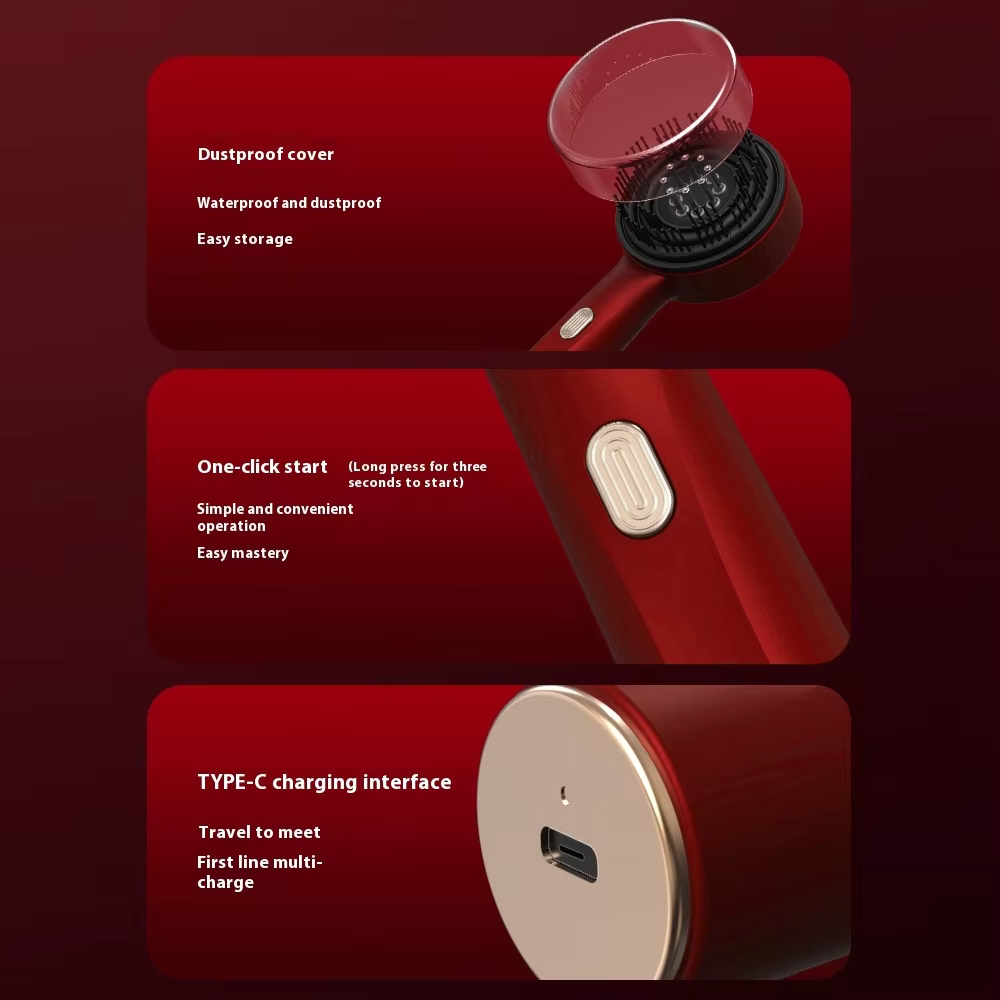 Red Light Hair Massaging Brush